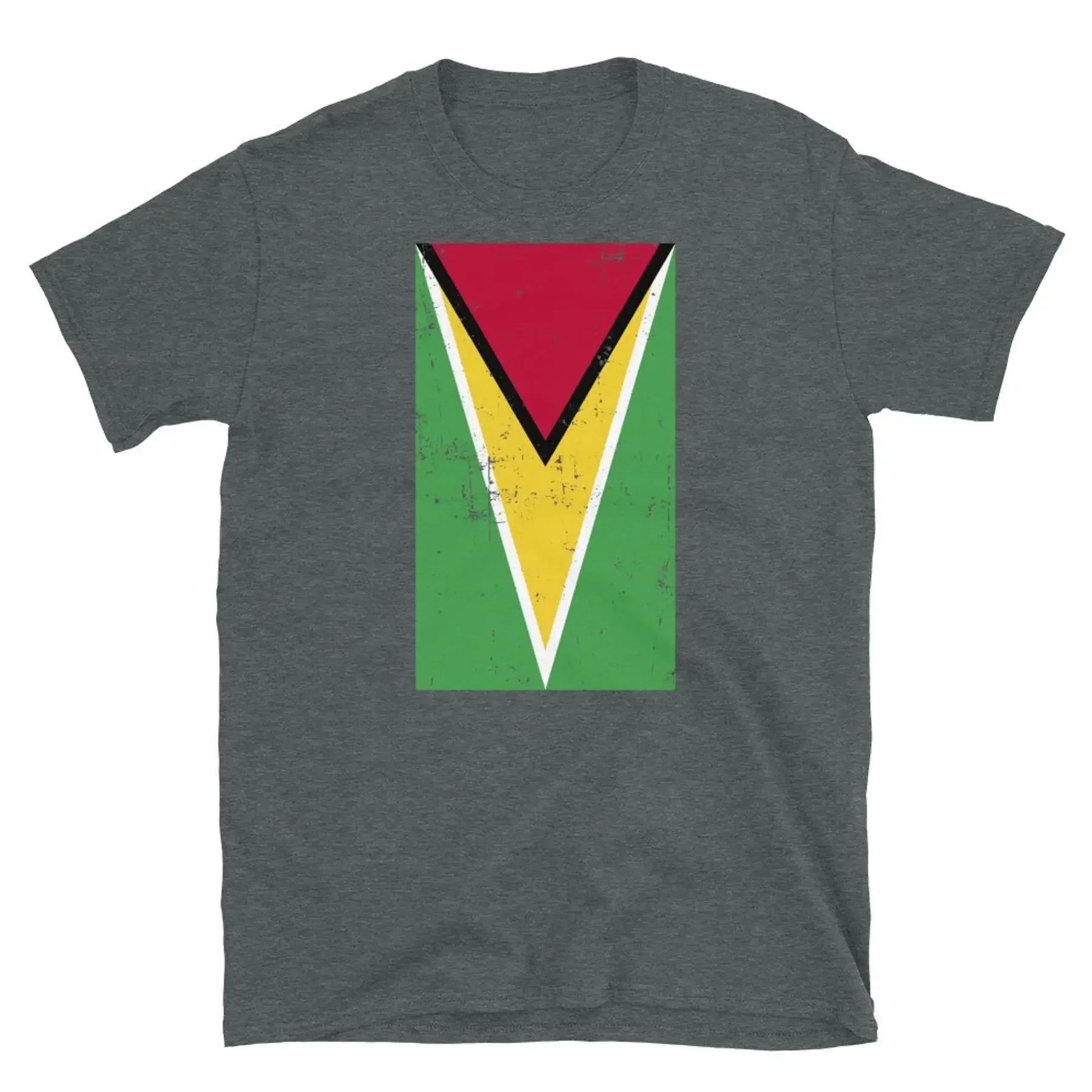 Guyana South America Georgetown Distressed Flag Short Sleeve Unisex T Shirt
