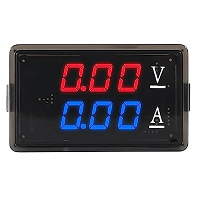 DC0-100V 10A LED Digital Voltmeter Ammeter Car Motocycles Voltage Current Meter Detectors Tester Easy To Use, Durable Red+Blue