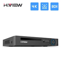H.View 4K 8Ch Poe Nvr 8Mp Cctv Beveiligingssysteem Gezichtsdetectie H.265 Netwerk Surveillance Audio Video Recorder xmeye Onvif