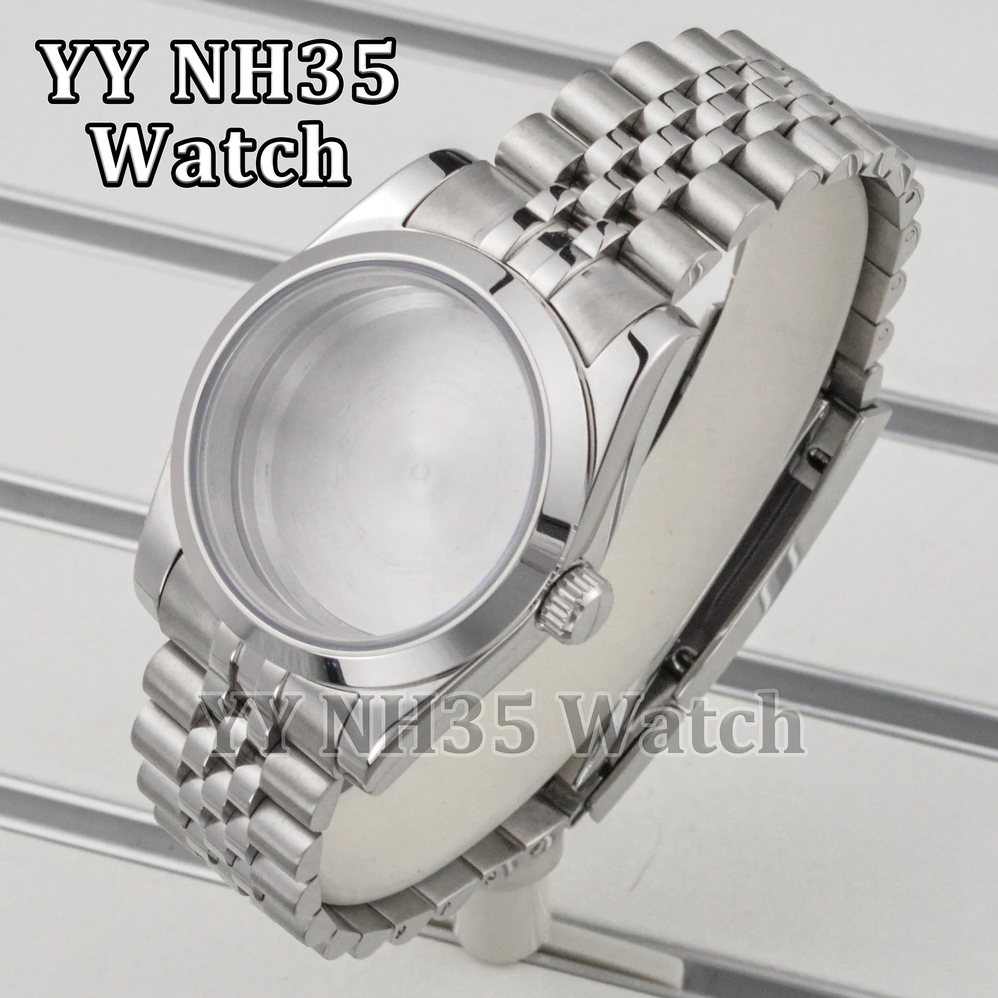 for Datejust Watches NH35 Case Sapphire Glass Stainless Steel 36/39mm Watch Case fit NH34/35/36 Automatic Movement Watch Parts