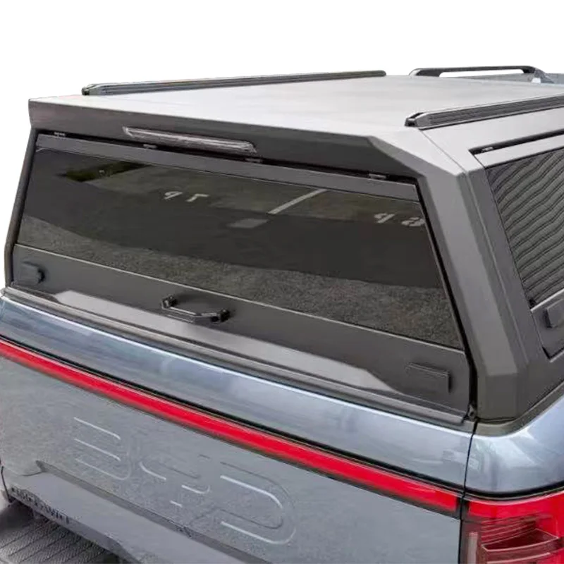 

BYD Shark Pickup Truck Modification Part - Split Aluminum Alloy Tri-Door High Canopy with Spoiler