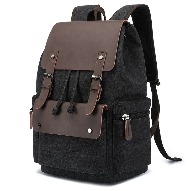

2025 new Fashion Men's Backpack High Quality Unisex Canvas Computer bag student schoolbag Portable Cool Travel Backpack