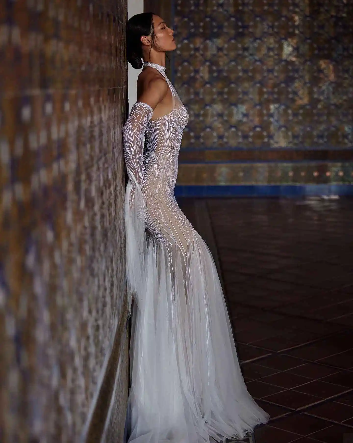 2024 Summer Mermaid Gown Wedding Dresses Simple Pattern Lace Bridal Gowns Big Size Vestidos De Novia Custom Size Colour