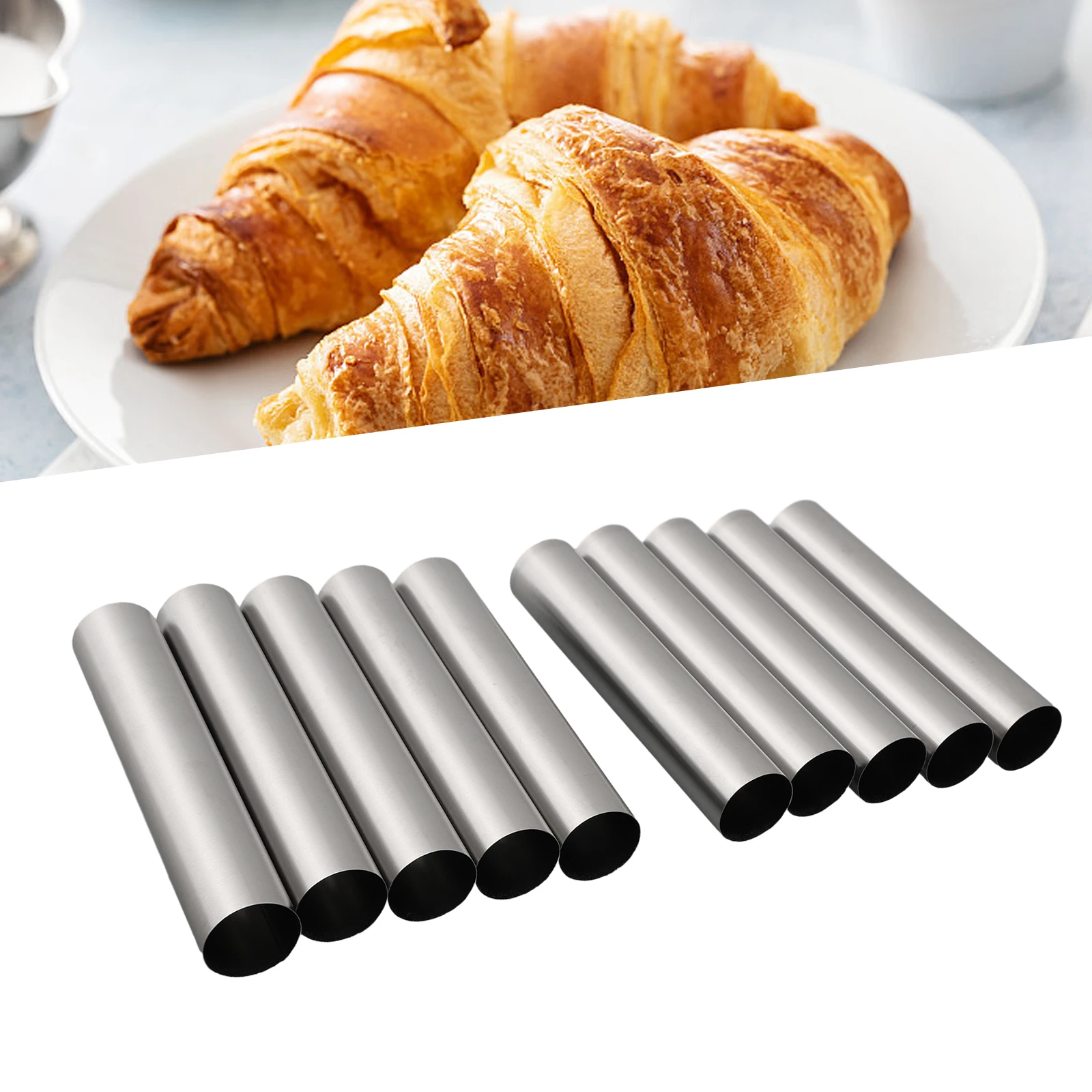 Reliable Stainless Steel Tubes for Cream Cannoli Pastry Making Designed for Consistent Results in Oven Baked or Fried Sweets