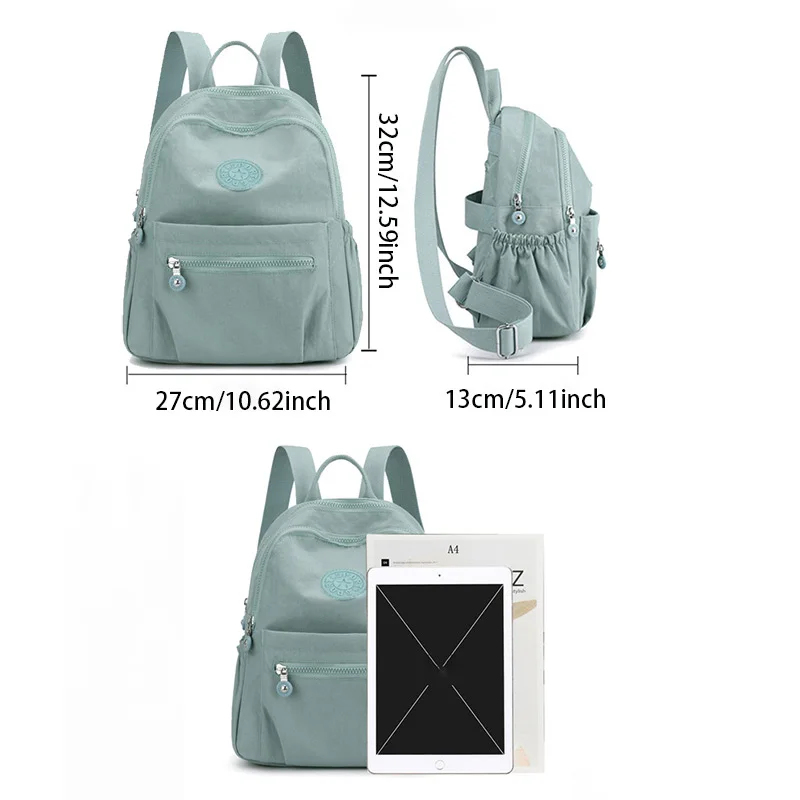 Thickened canvas new backpack simple women\'s high-end nylon backpack fashionable lightweight casual travel backpack outdoor