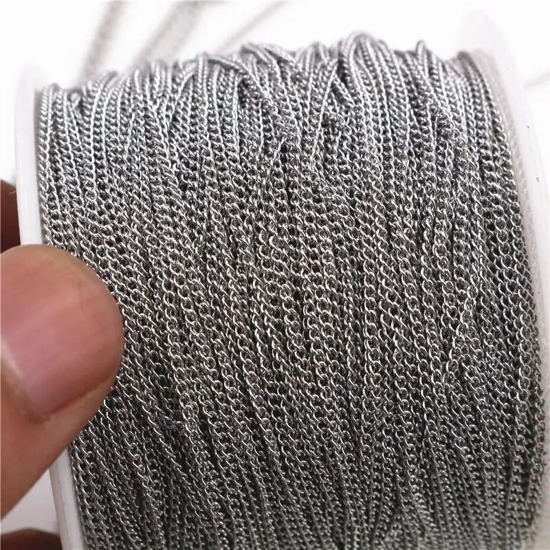 5 Meters/Lot Never Fade Thicken Stainless Steel Necklace Chains Bulk For DIY Jewelry Findings Making Materials Handmade Supplies