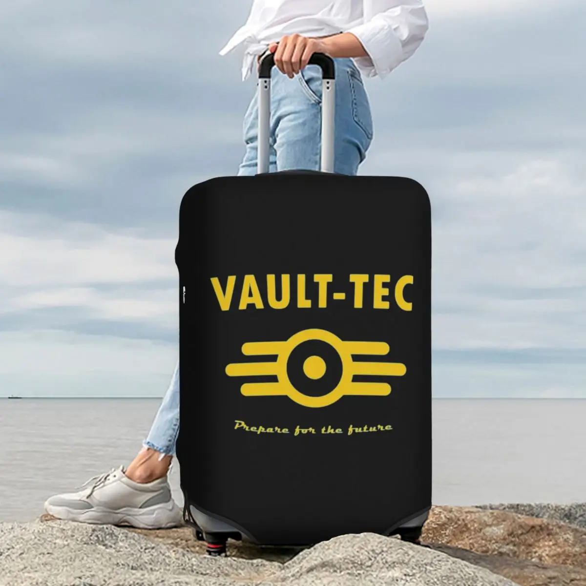 

Fallout 4, защитный чехол для чемодана с логотипом Vault-Tec, эластичные защитные чехлы для багажа для путешествий 18-32 дюймов