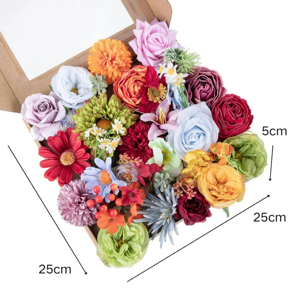 Fiori artificiali fiori di seta Combo Box Set per matrimonio fai da te bouquet da sposa centrotavola disposizione accessori ghirlanda