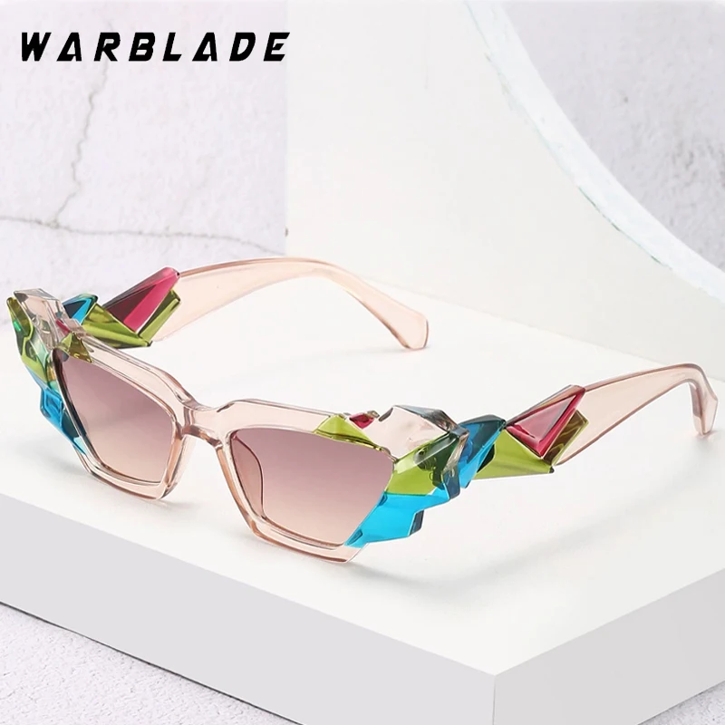 

Fashion Design Irregular Cat Eye Hipster Punk Women's Sunglasses Personality Men Sunglass Party Street Photography Eyewear UV400