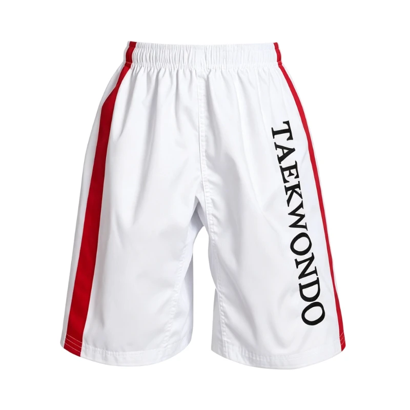 Taekwondo-Hose für Erwachsene und Kinder, weiße Dobok-Hose, elastischer Bund mit Kordelzug, Baumwollshorts für Karate, TKD, Kampfsport, Sparring