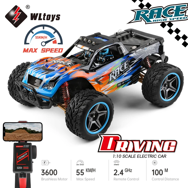 

WLtoys 1/10 104019 RC Car 55km/h 4WD Offroad Racing High Speed RC Double Bridge Mountain Bike Boy Toys Kids Gifts
