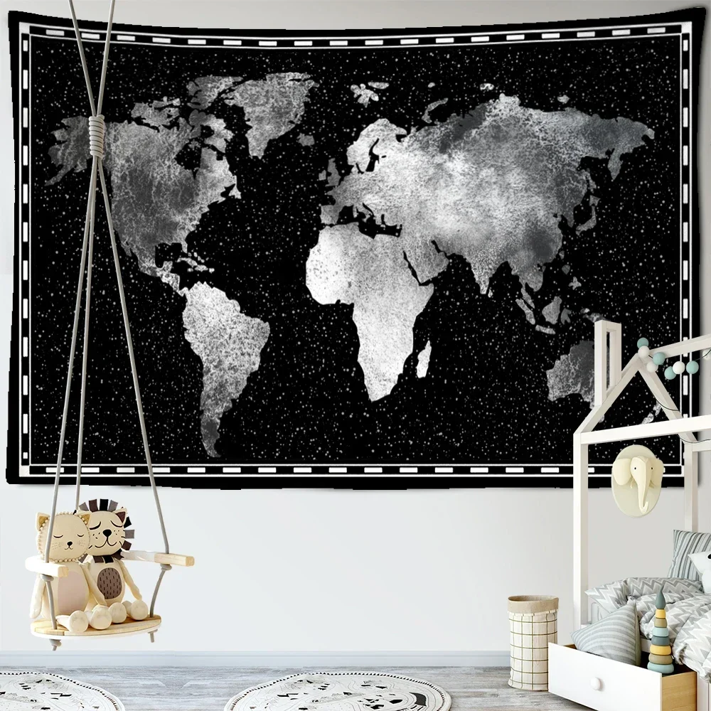 2020 World Map Land Plate Wall Hanging Tapestry 3D Print Geometric Decor Oil Painting Beach Towel Sleeping Pad Yoga Blanket Mat