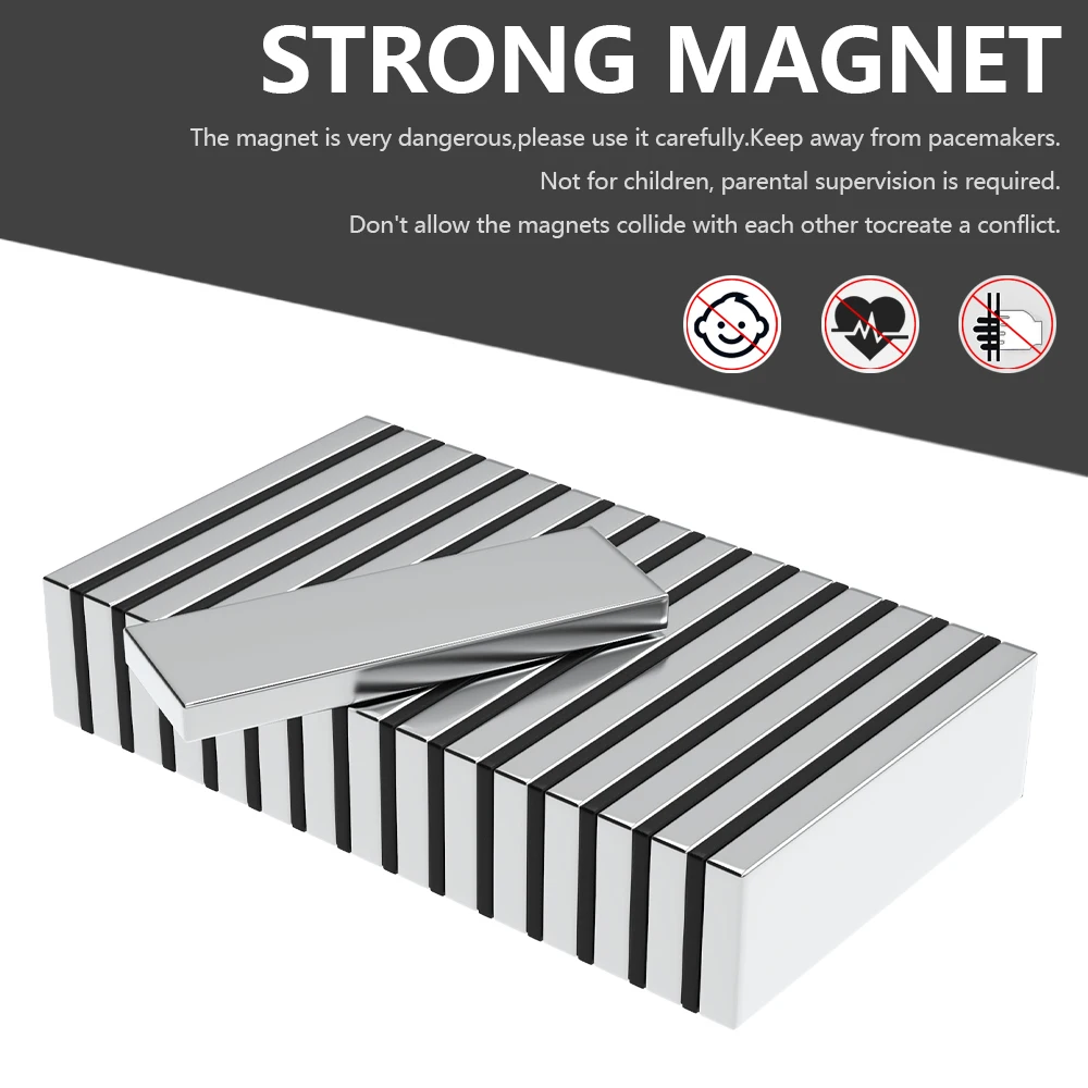 1 ~ 15 stuks blokmagneet 60 mm x 20 mm x 5 mm N35 NdFeB super krachtige neodymiummagneten sterke permanente magnetische imanes 60x20x5