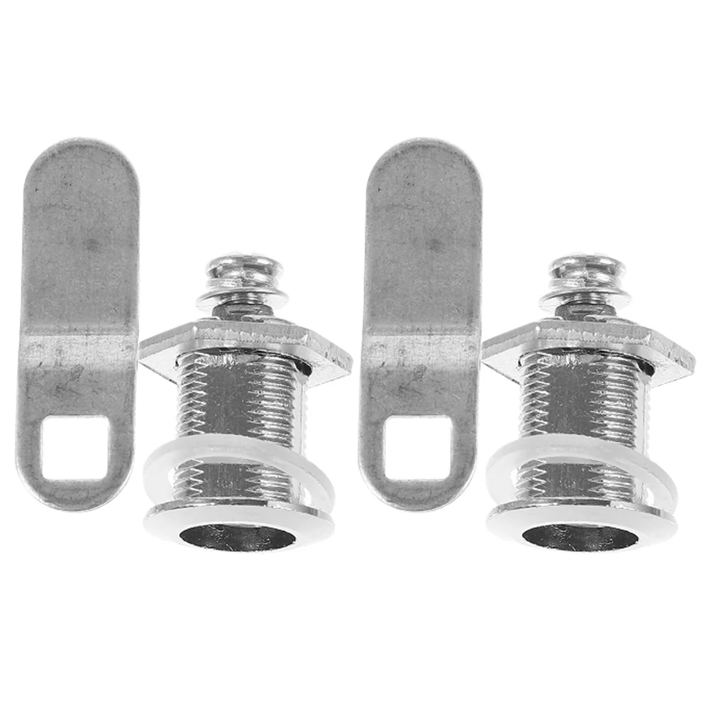 

2 Sets Trash Can Lock Zinc Alloy Replacement Latches for Outdoor Garbage Bin Lid Triangle Slot Lock System Secure Recycling