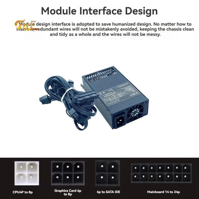 

AEE7-400W PSU ATX Full Modular Power Supply FLEX Module Power Supply Low Noise For Small 1U (Flex ITX) Computer Chassis