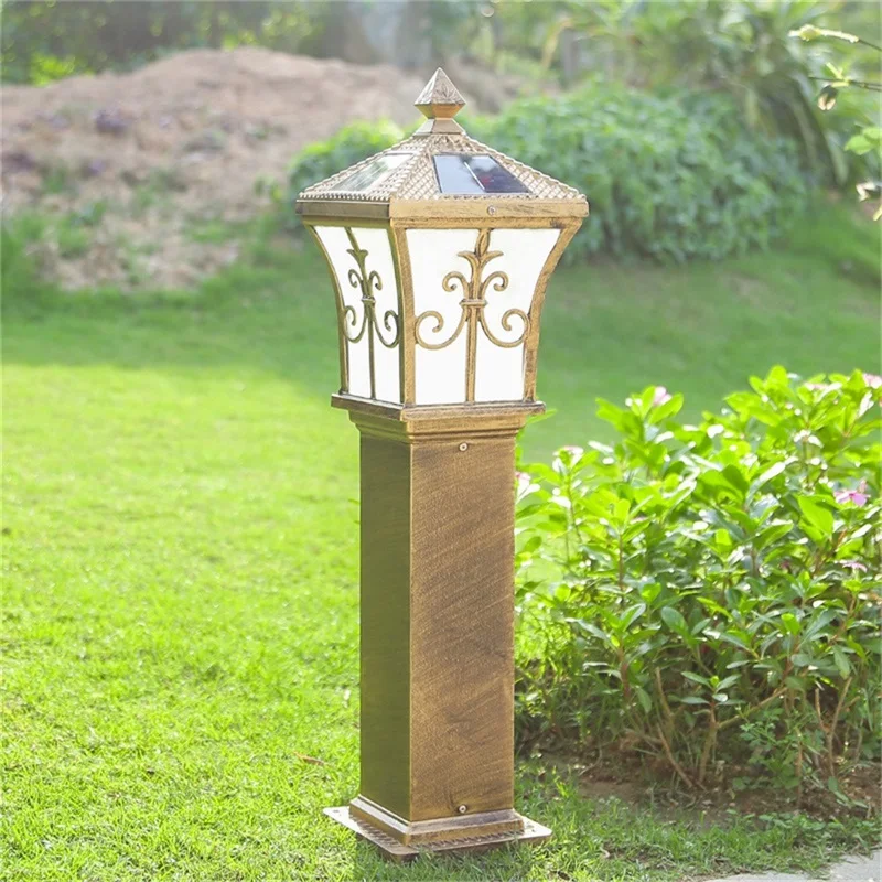 SOFEINA Outdoor Solar Lawn Light Retro Garden Lamp Fixture LED Waterproof Decorative for Home Courtyard