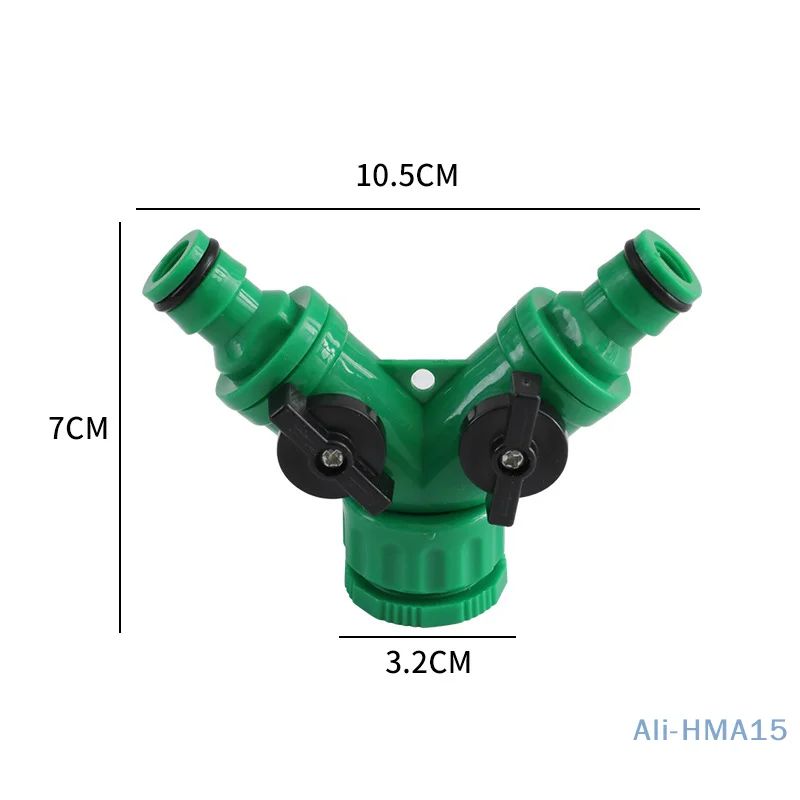 

Y Connector Resealable Quick Coupling Drip Irrigation System Adapter 3-way Valve