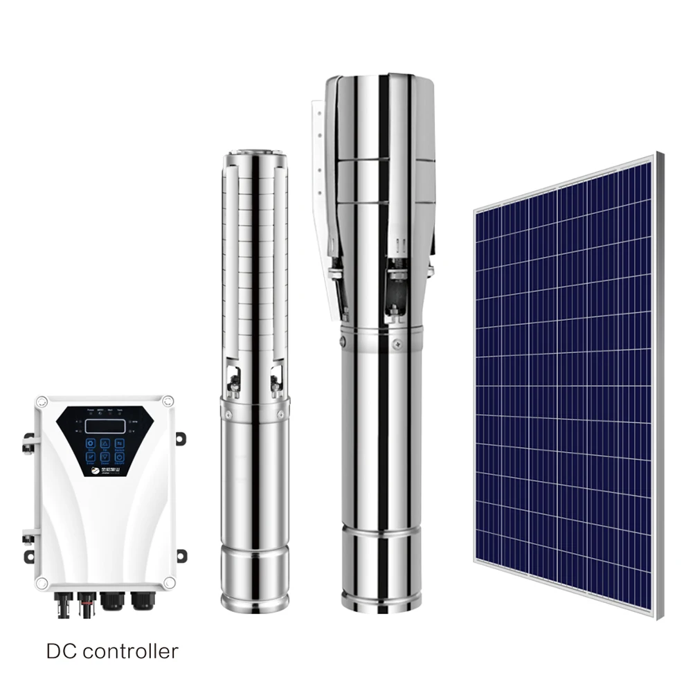 High Quality Submersible Borehole Hybrid Solar Water Pump System For Deep Well