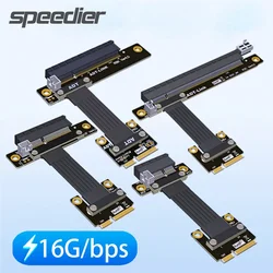 ADT Graphics Card Mainboard 16G/s mPCIe Extender Mini PCIe To x16 x8 x4 x1 PCIE 4.0 Gen4 GPU Riser Adapter Cable w 4P Sata Power