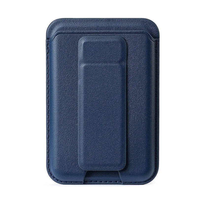 INEYES 2-in-1 magnetische portemonnee voor MagSafe portemonnee met verstelbare standaard Slanke magnetische kaarthouder Mag Safe portemonnees Veganistisch leer