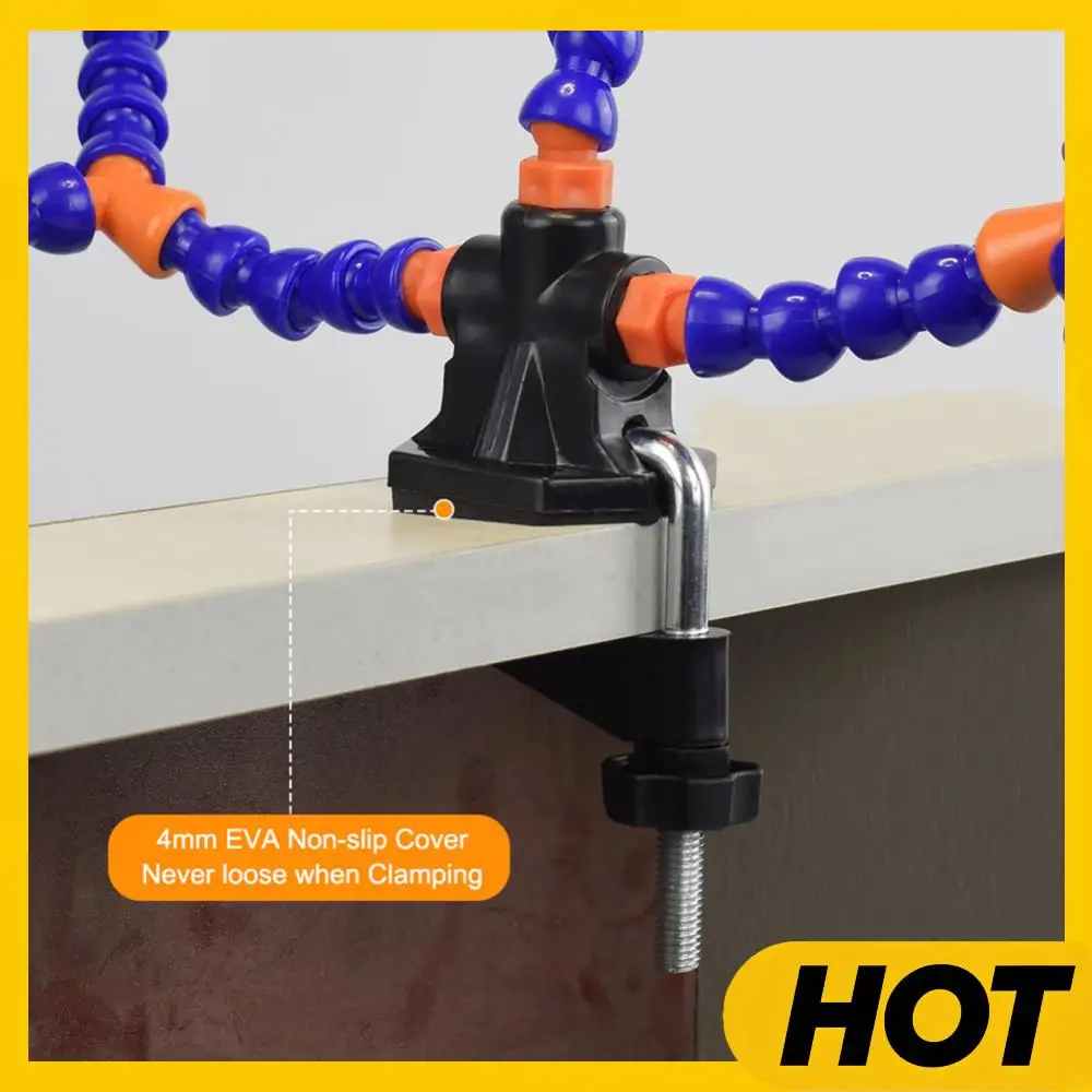 

Helping Hands Soldering 3X Magnifier with LED Light Soldering Station Holder Adjustable Clamp for Reading Work/PC Board/Welding