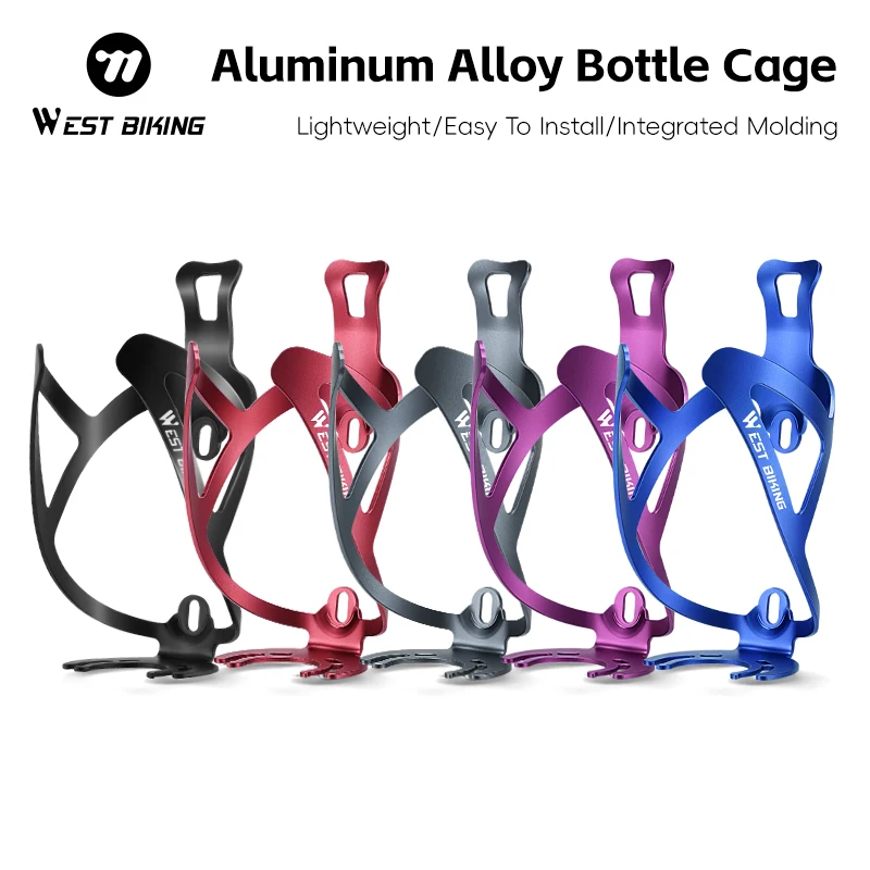 WEST BIKING Fahrrad-Flaschenhalter aus Aluminiumlegierung, Integrierte Formgebung, Leichter Fahrrad-Flaschenhalter für MTB und Rennrad, Fahrradzubehör