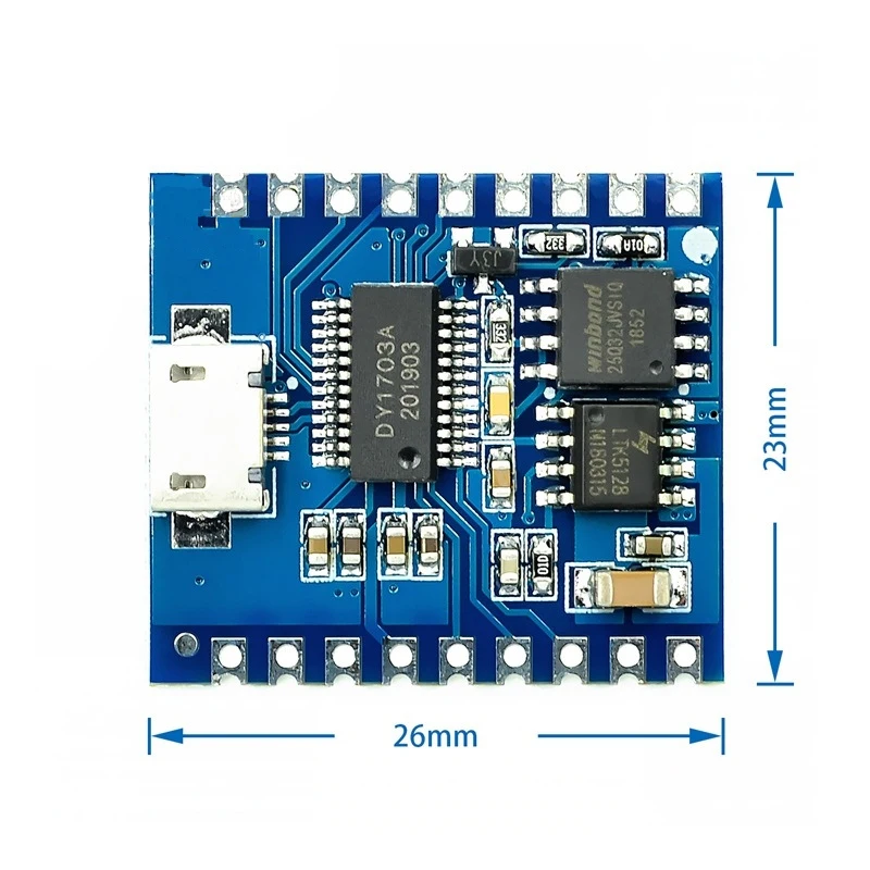 1/2~50/100Pcs DY-SV17F Voice Playback Module IO Trigger Serial Port Control USB Download Flash Voice Module