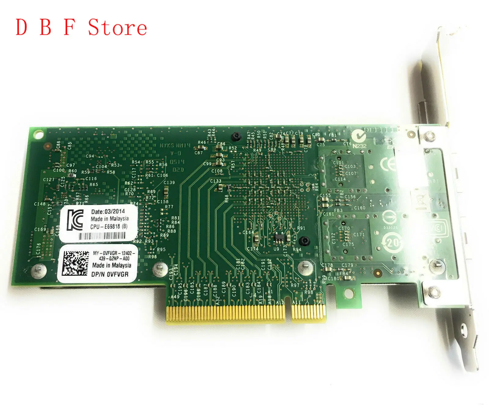 Network ADAPTER Use For DELL 10G X520-DA2 10GB Dual Port Ethernet Network Adapter XYT17 VFVGR 0942V6 02094N 74-8814-01