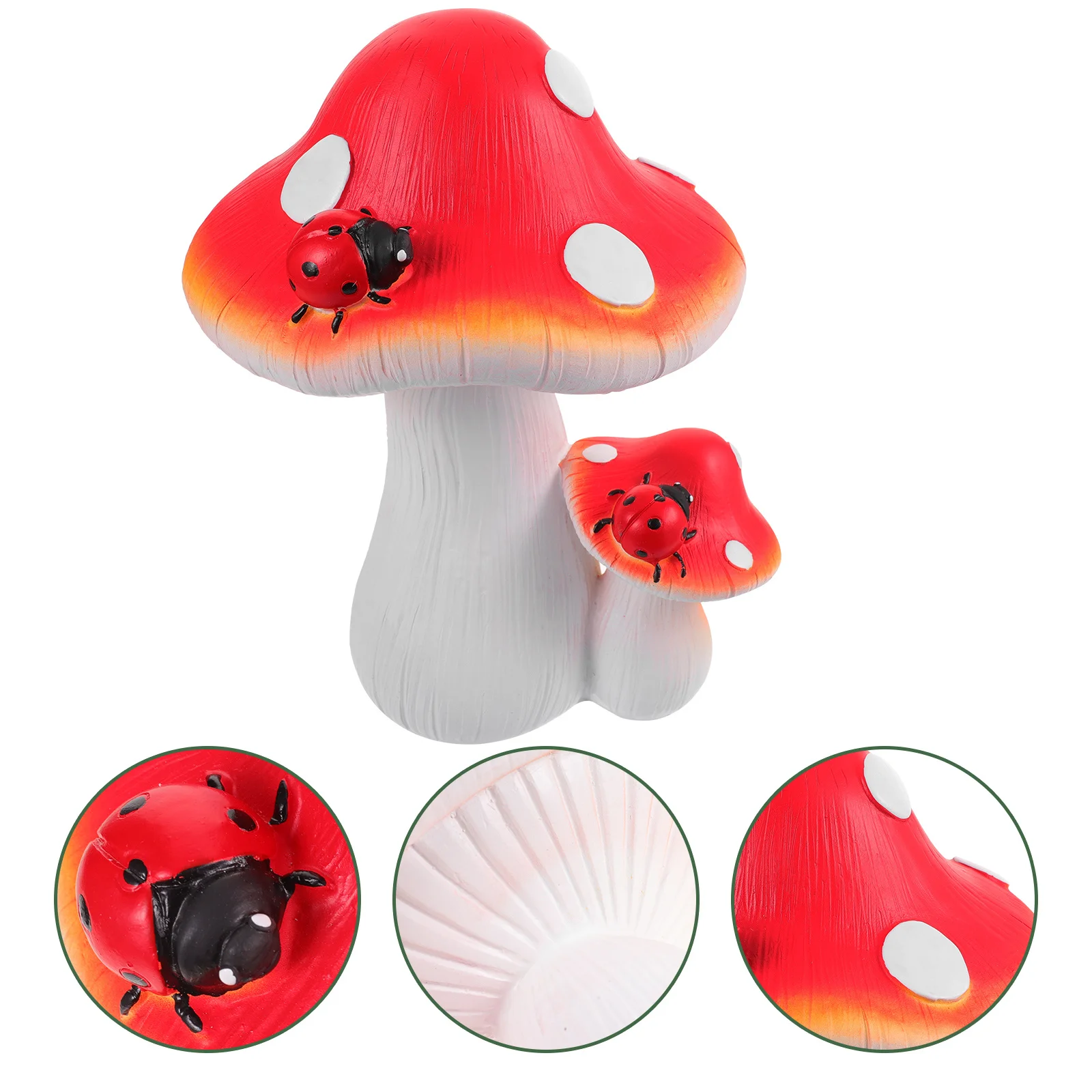 

Статуя гриба, украшение из смолы, изысканный садовый декор, микропейзаж, украшение «сделай сам», реалистичный грибной домашний декор