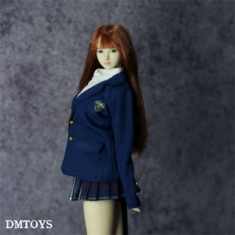 Meisje Student Jk Pak Outfit Jasje Dmtoys 1/6 Schaal Dameskleding Fit 12 ''Vrouwelijk Poppetje Ph Action Figure Body