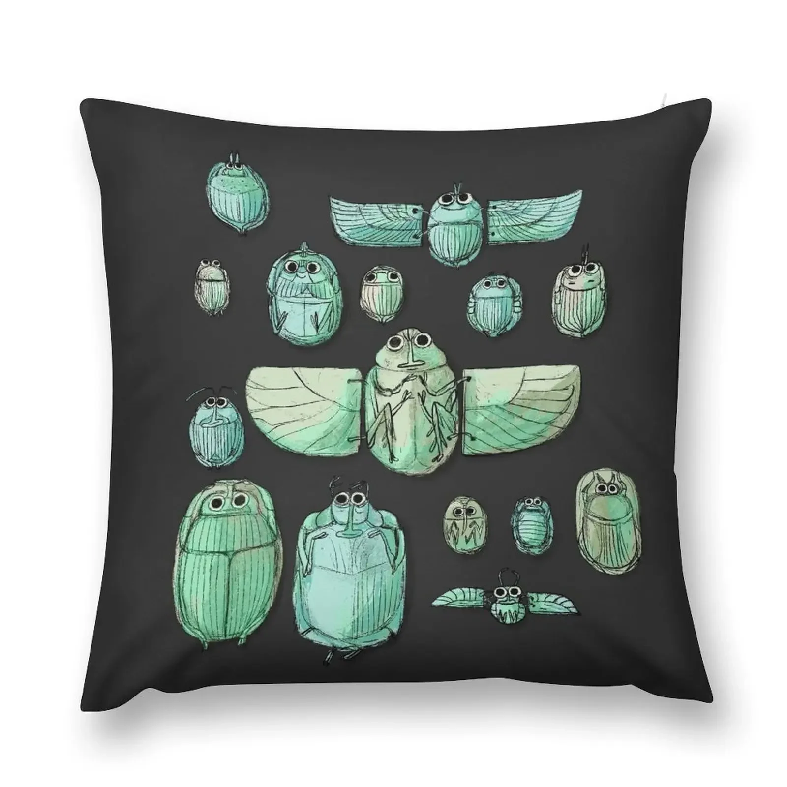 Scarab Beetles Throw Pillow Cushion Cover Luxury New year Sofa Cushions Cover Pillows Aesthetic pillow