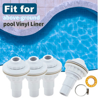 Return Outlet Jet Fitting With Clip Threaded Tape Swimming Pool Return Nozzle Removable Wear-resistant Swimming Pool Supplies