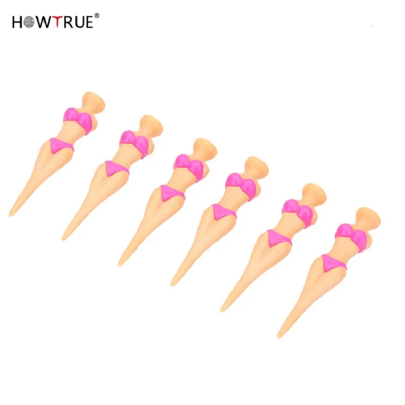 Hot Sale 6pcs/lot Bikini Nude Lady Golf Tees Pitch Fork Novelty Nude Lady Golf Tee