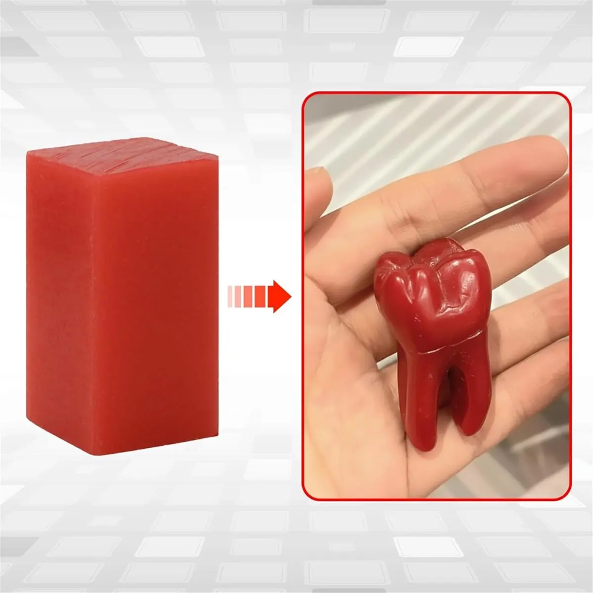 Nouvel ensemble de 5 matériaux dentaires 66C pour la fabrication par moulage à la cire perdue, la sculpture de moules et la pratique des étudiants, outils buccaux 4 couleurs pour la sculpture de bijoux