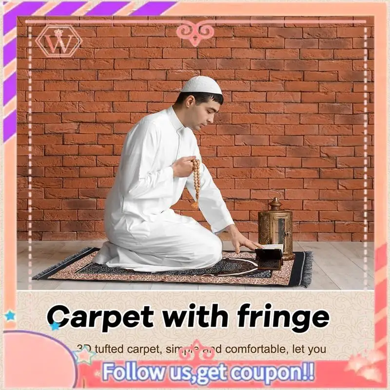 Upgraded Muslim Prayer Rug, Islamic Prayer Rug Muslim Prayer Mat Eid Traditional Janamaz Sajadah Soft Islamic Set Rug Mat