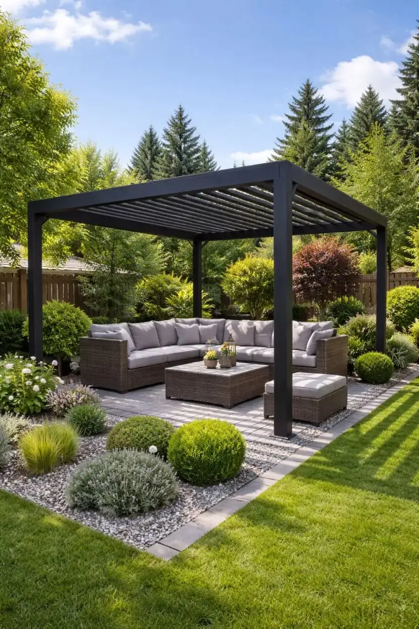 

Bioclimatic Customizable Retractable Aluminum Pavilion Roof Outdoor Gazebo Waterproof, Windproof Easy-Assembly Party Pergola