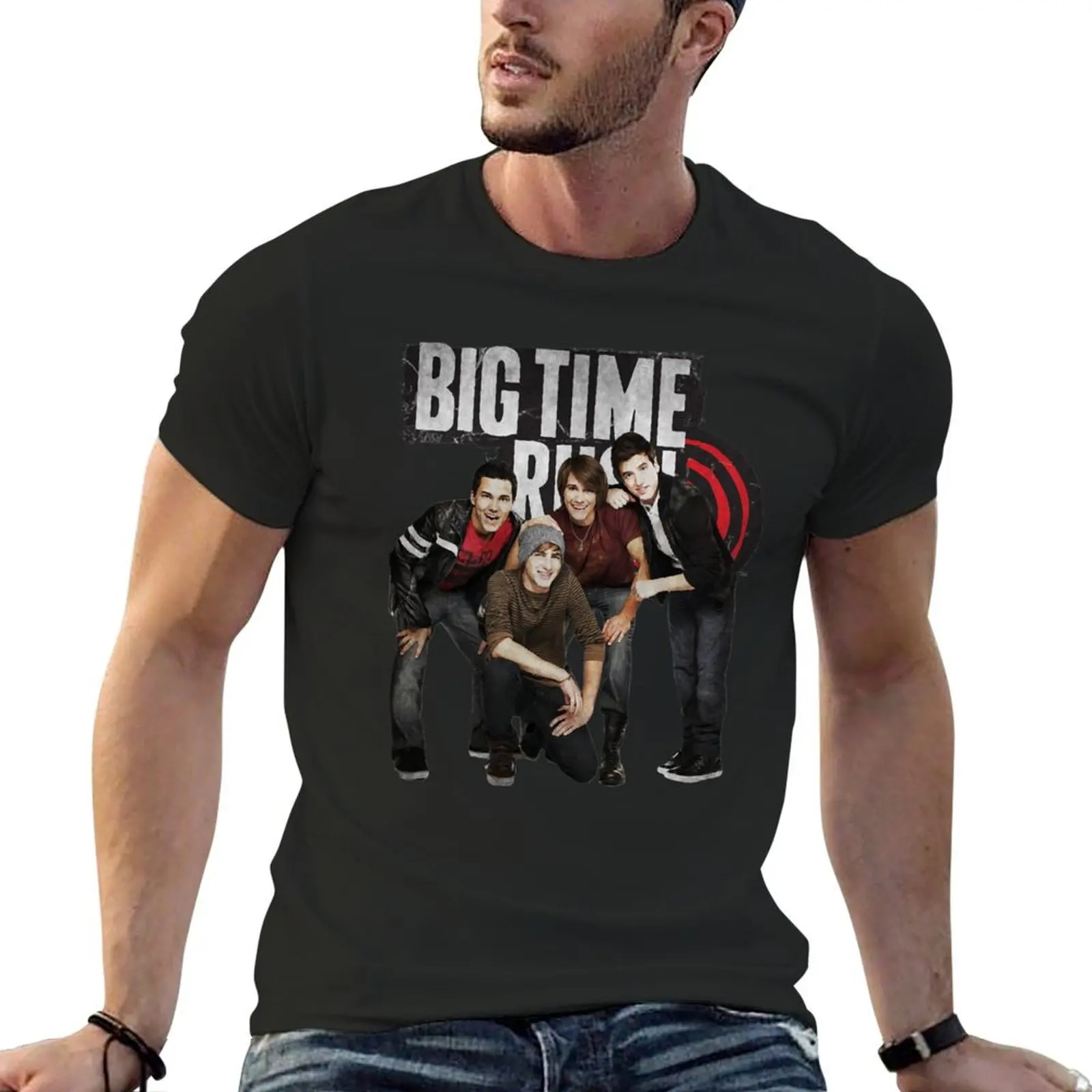 

Logo big time vinatge T-Shirt vintage anime shirt blacks customs Men's t-shirt