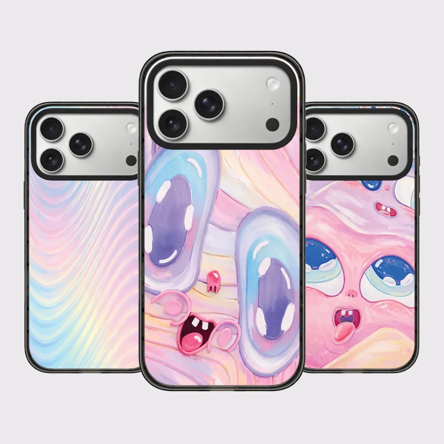 

Colorful Big Eyes Acrylic Black Border Magnetic Phone Cover for IPhone 12 13 14 15 16 17 Pro Max Case for IPhone 17 Air