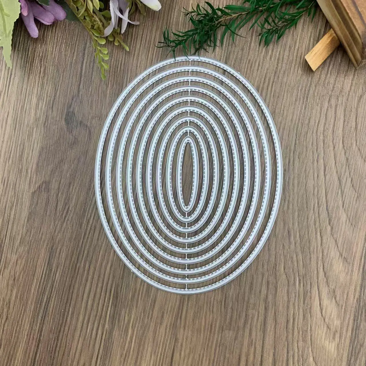 Nested Oval Stitched Frame Metal Cutting Dies DIY Scrapbooking Card Album Frame Decor Die Cuts