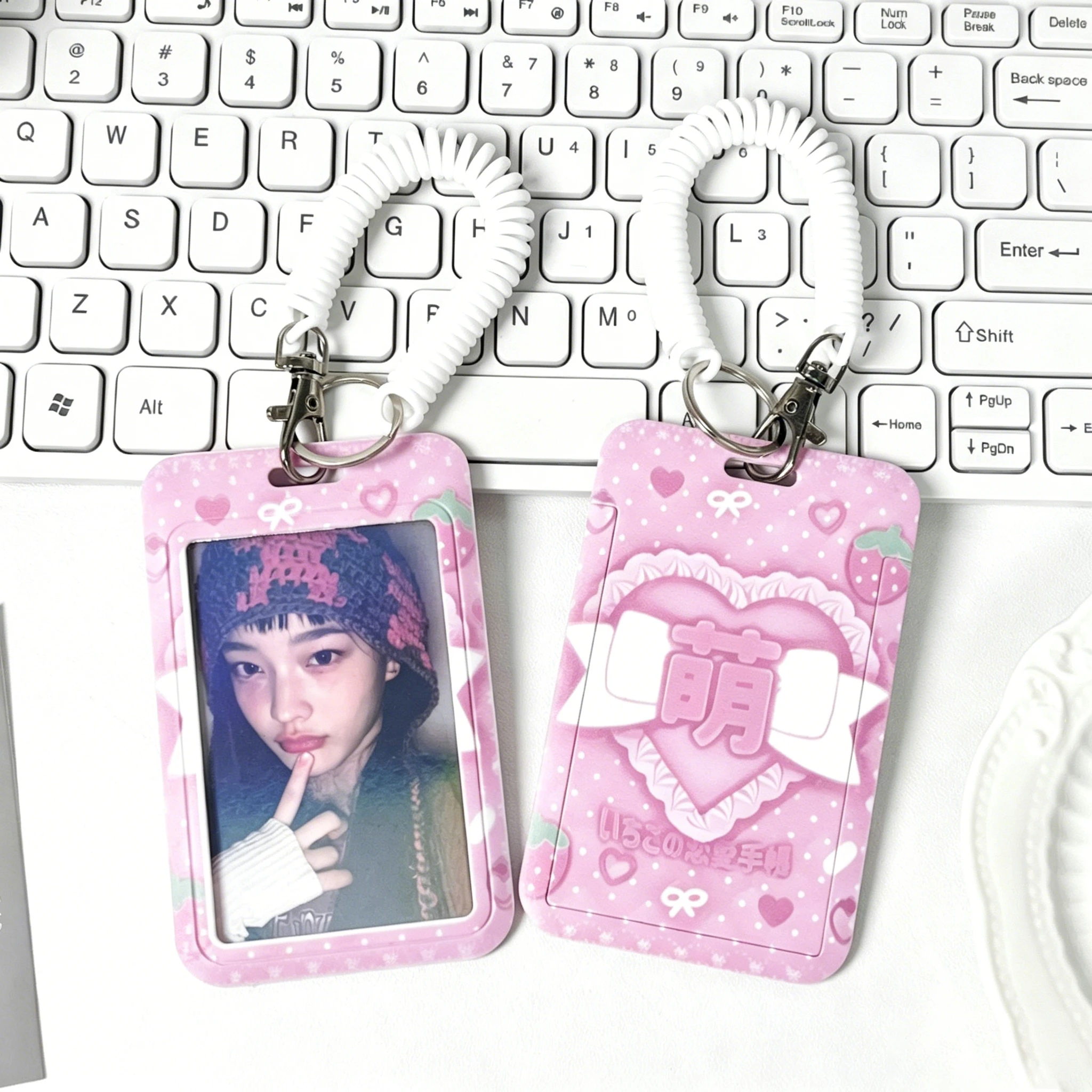 Korean Original Strawberry Series Slide Card Set Meal Card Student Bus Subway ID Card Campus Protective Cover Campus Card Gift