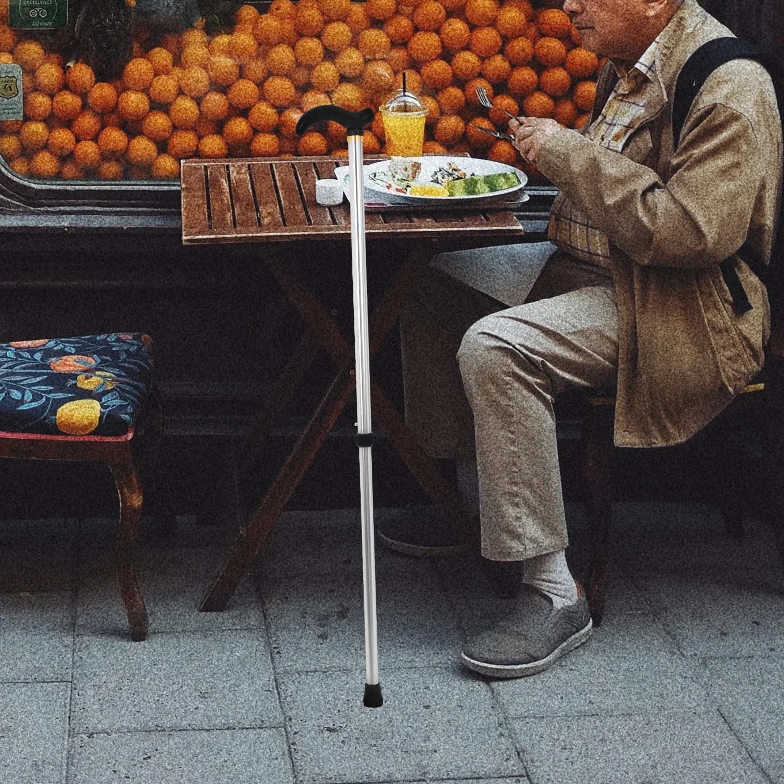 

Прогулочная трость для пожилых людей, телескопическая алюминиевая трость с регулируемой высотой, нескользящая резиновая подушка для мужчин и женщин, надежное средство для мобильности
