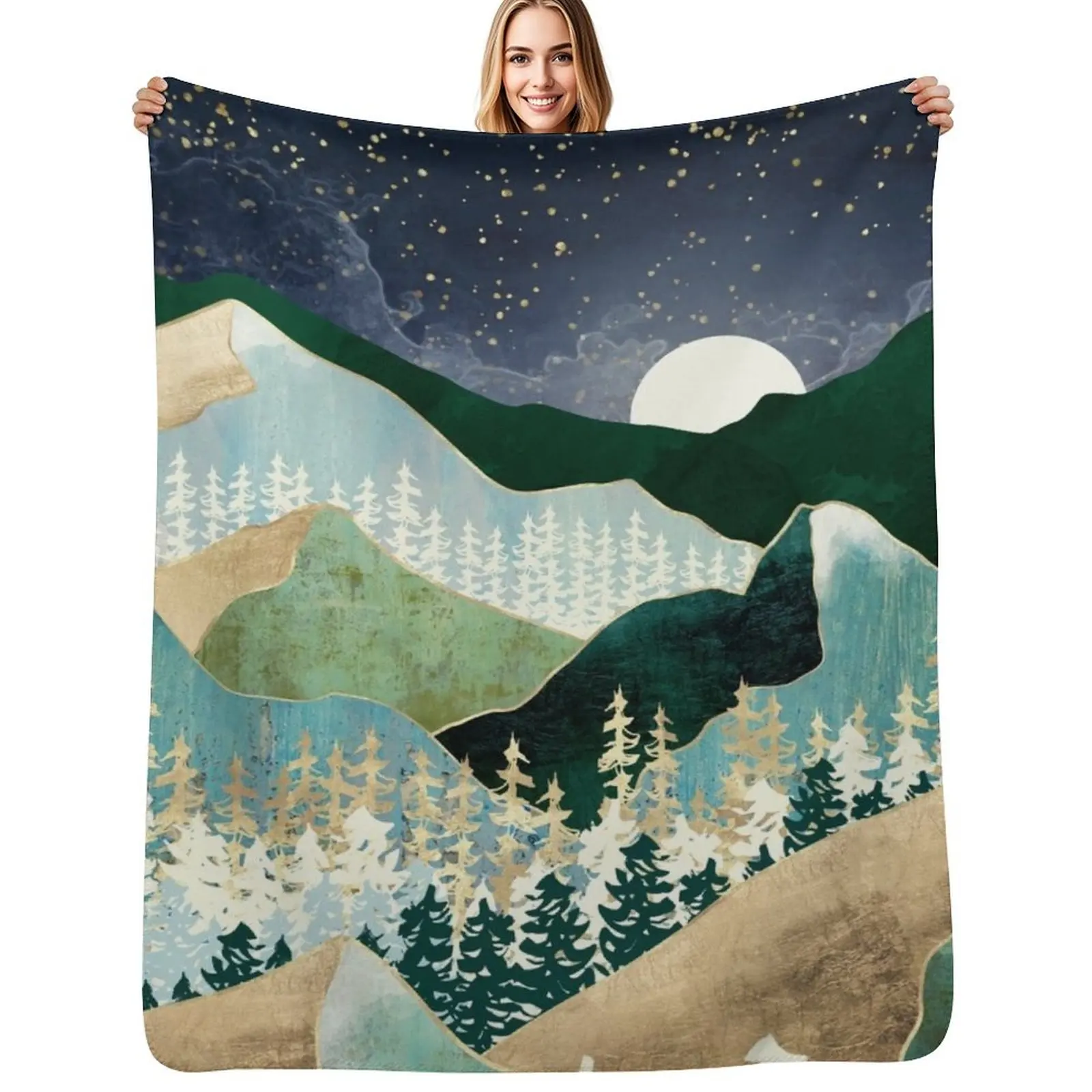 

Spring Night Vista Throw Blanket Moving Furrys Soft Beds Single Blankets