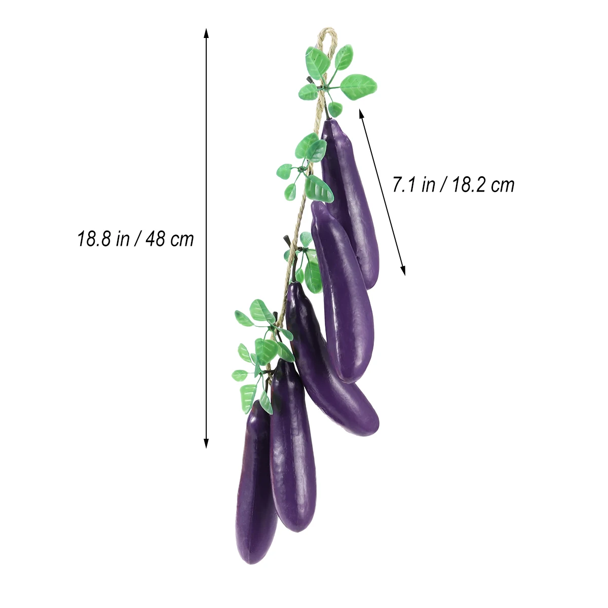 

Artifical Vegetables And Fruits Strings 5 Fake Eggplant Hanging Strings for Kitchen Restaurant Wall Farm Hanging Decoration