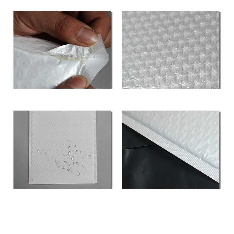 10pcs (11 * 15cm + 3cm) Waterproof And Shockproof Bubble Bag White Ultra Light Pearl Film Envelope Express Polyethylene Foam Bag