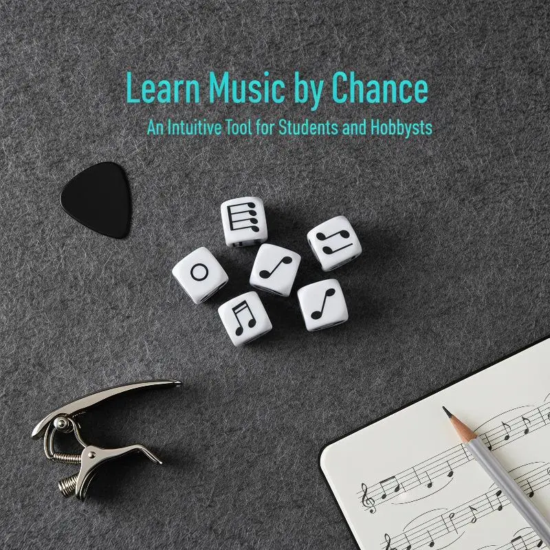 Music Staff Dice 4 Pack Twelve Tone Scale Fun Music Theory Training Tool for Beginners After School Music Club Use