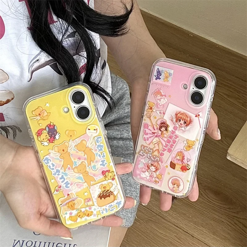 

Cute Cartoon Girl Phone Case For iPhone 16 Pro 15 13 14 Pro Max Protective Cover Shockproof Hard Cases Shell Kawaii Funda 16pro