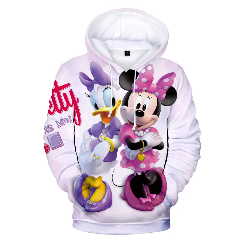 Disney MickeyMouse Pullover Hoodies Long Sleeve Sweatshirt Boys Girls Men Women Clothes Parent-child Cartoon Tops Coat Spring