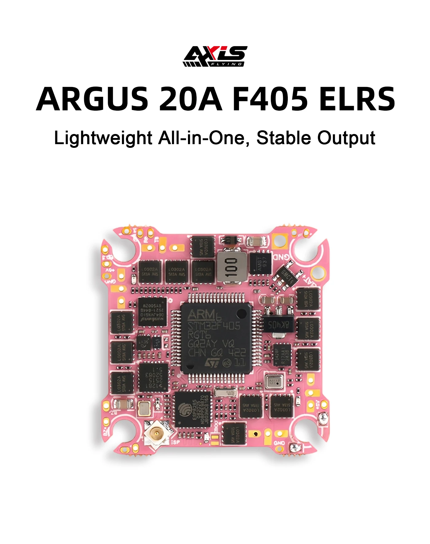 

Полетный контроллер AXISFLYING ARGUS 20A F405 AIO ELRS для FPV-дронов 2-2.5 дюйма, ICM42688 ExpressLRS 2.4ГГц 3S-4S