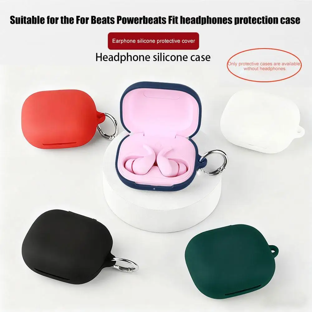 Voor Powerbeats Fit Oortelefoon Beschermhoes Zachte siliconen hoes Oplaadetui Anti-val en antislip oortelefoontas