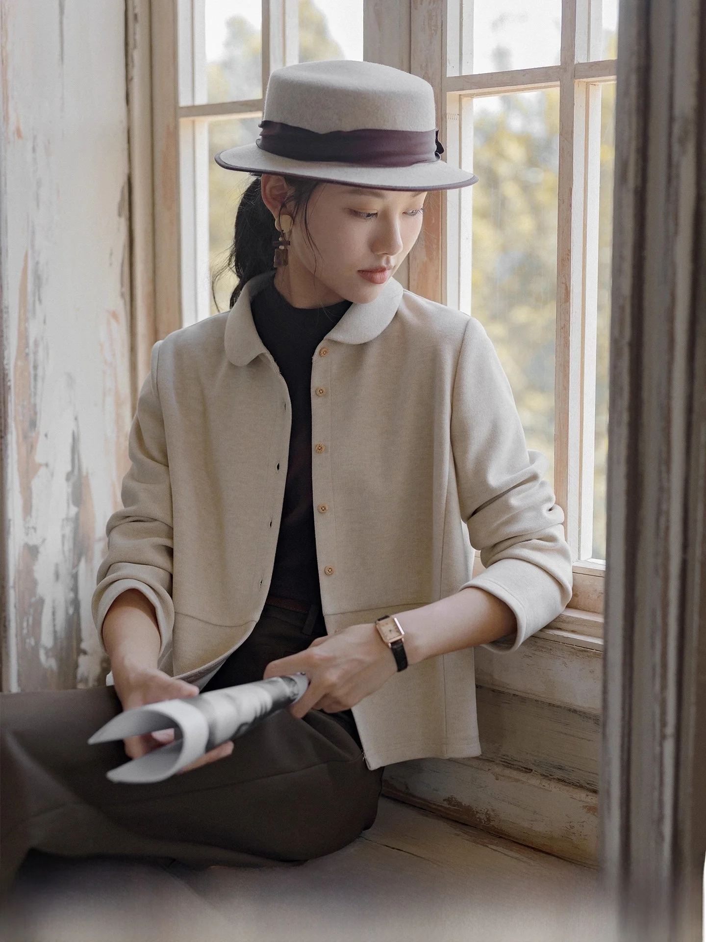 

Женская шерстяная куртка Redminded: новая осенняя повседневная ветровка из высококачественной полиэстеровой смеси